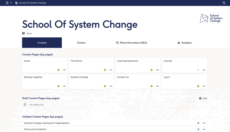 School of System Change – Backend